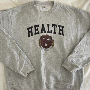 Sporty and Rich Grey Crewneck Sweatshirt in Size Medium